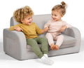 3-in-1 Extra Wide Convertible Kids Couch, Flip Open Toddler Couch to Lounger by LittleDove
