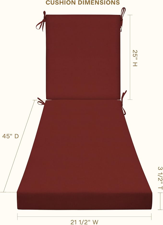 Honeycomb Outdoor Chaise Lounge Cushion - Image 2