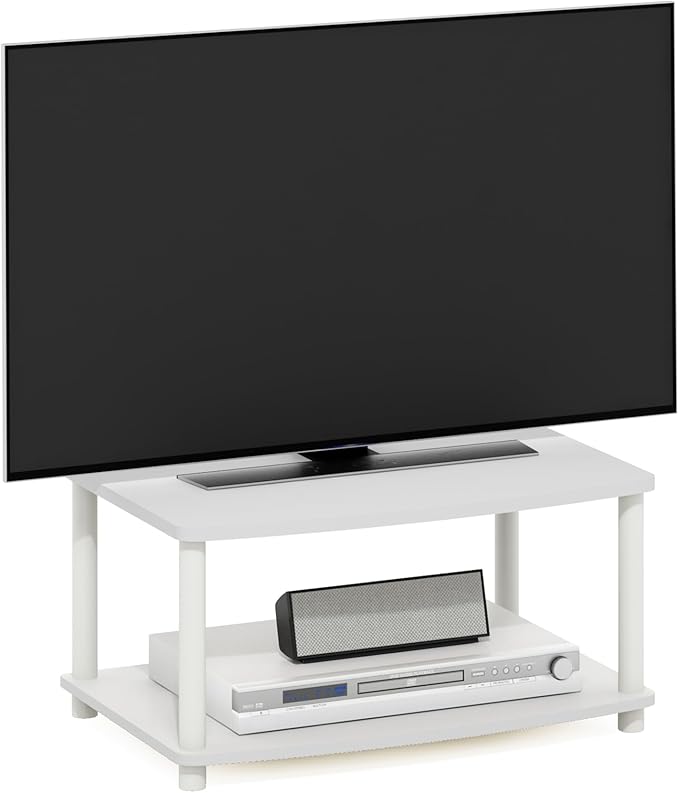 Furinno Turn-N-Tube TV Riser Stand, 2-Tier Small Elevated No Tools TV Stand by Furinno-FitsYourSpaceFitsYourBudget