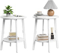 sthmec Side Table Set of 2, Small Round End Table by Unknown