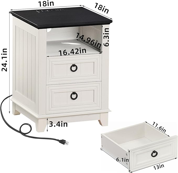 Farmhouse Coffee Table Set of 3, Furniture Set - Image 3