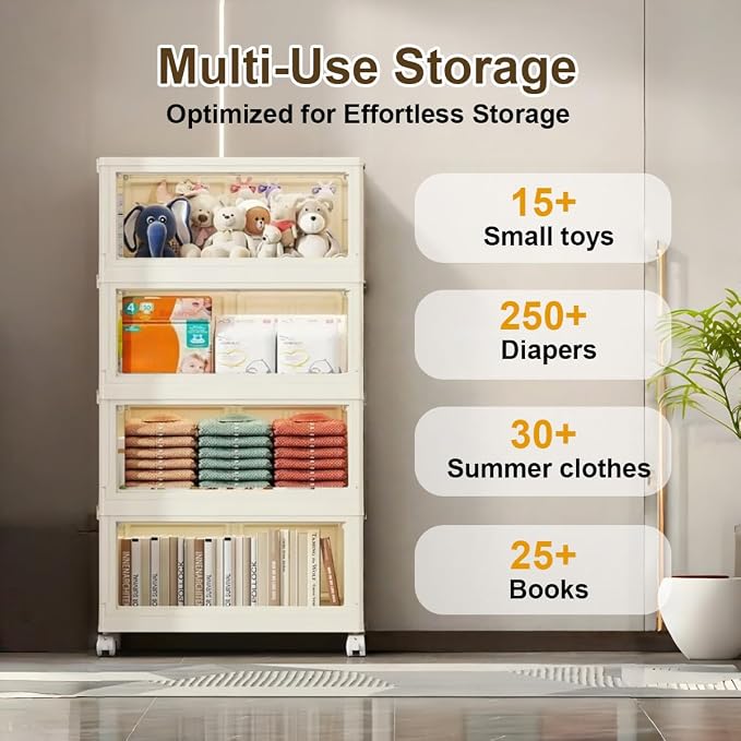 5-Tier Foldable Storage Cabinet - Image 6