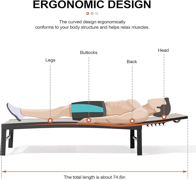Crestlive Products Chaise Lounge Chair Outdoor Set of 2, Adjustable 5 Positions - Image 7