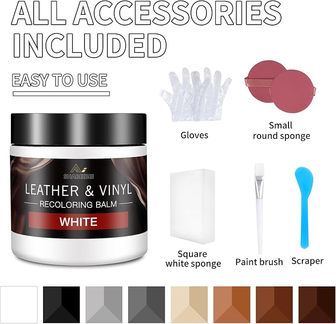 Leather Recoloring Balm and Scratch Repair Kit, Car Seats, Leather Paint & Stain - Image 6