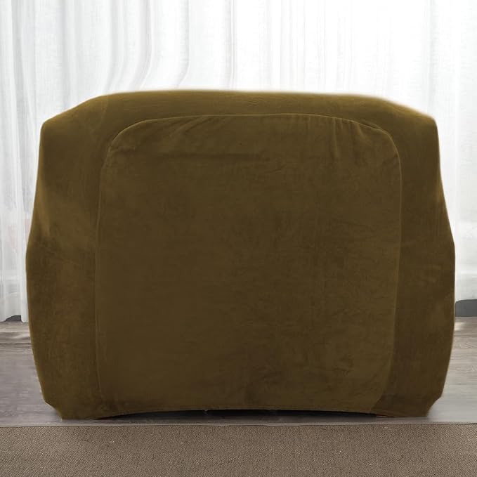 vctops 1-Piece Velvet Plush Stretch Chair Sofa Slipcover Soft Fuzzy Fluffy - Image 5