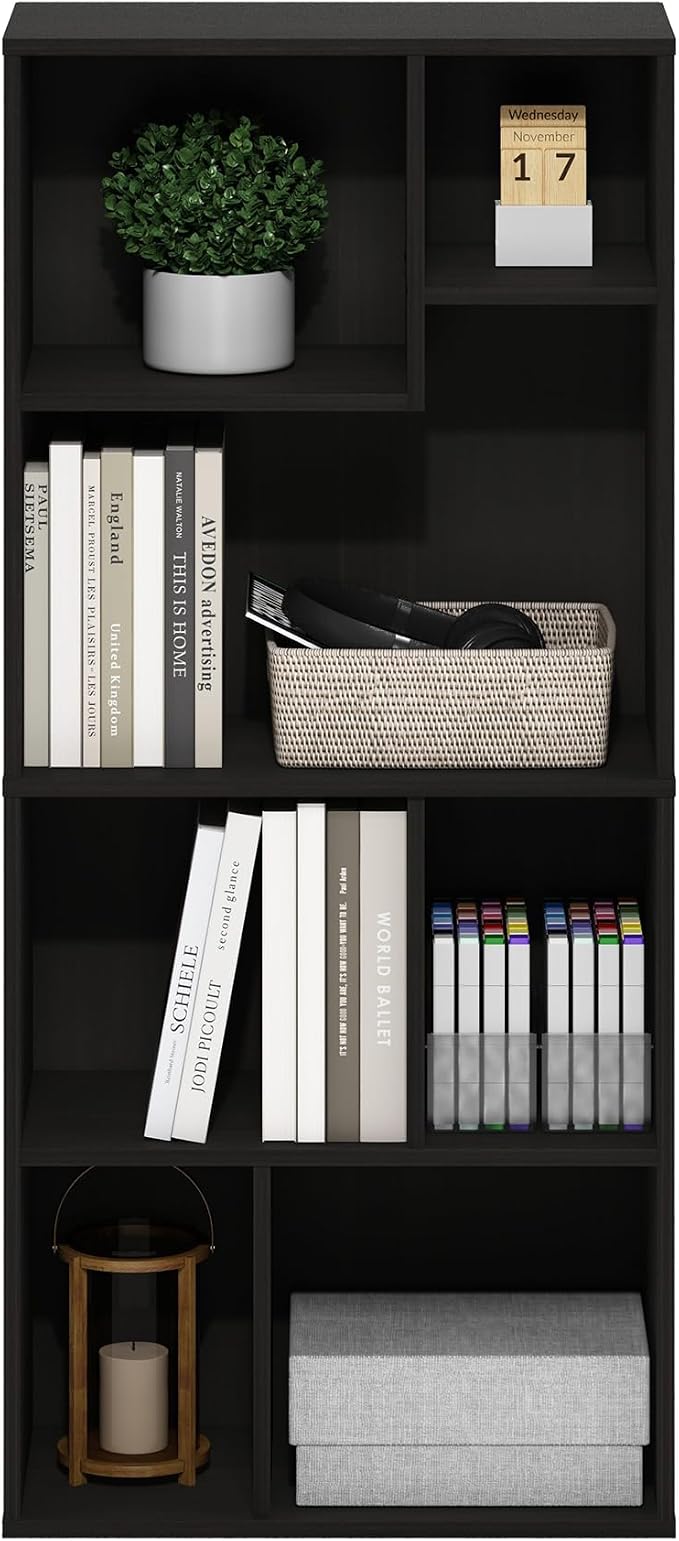 Furinno DALY Book Shelf, 7-Cube Bookshelf, Cube Storage Organizer Bookcase - Image 4