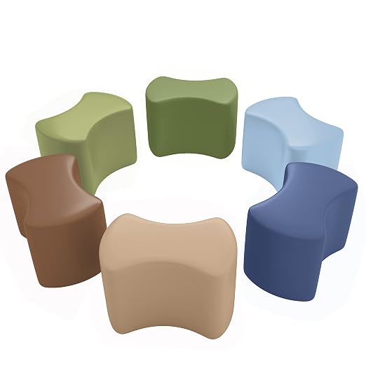 ECR4Kids SoftZone Toddler Modular Stool Seating Set, Classroom Furniture by ECR4Kids