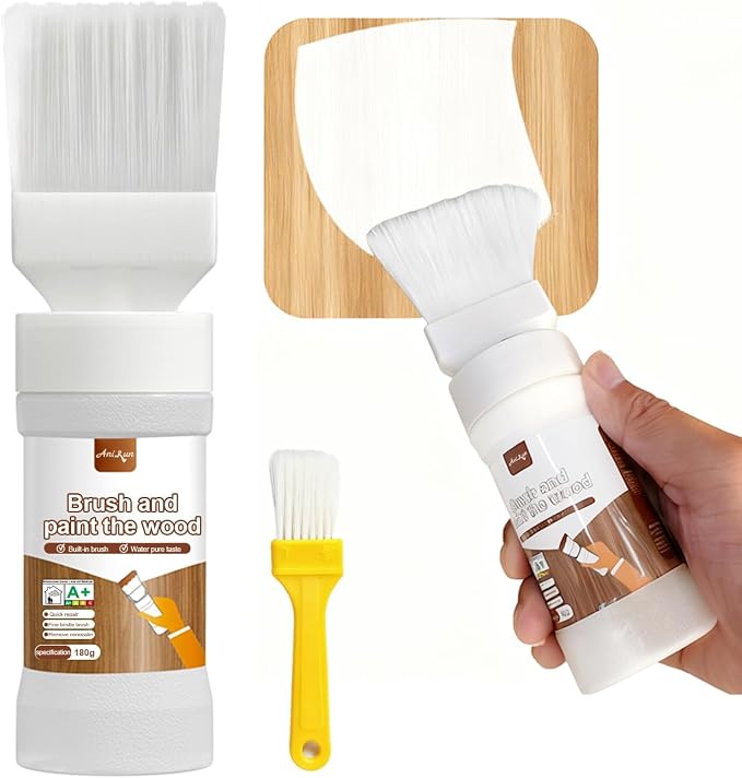 White Paint, Touch-Up Paint for Furniture, Metal No Sanding, Fast Drying by Anirun2-in-1PaintBrushRevolution