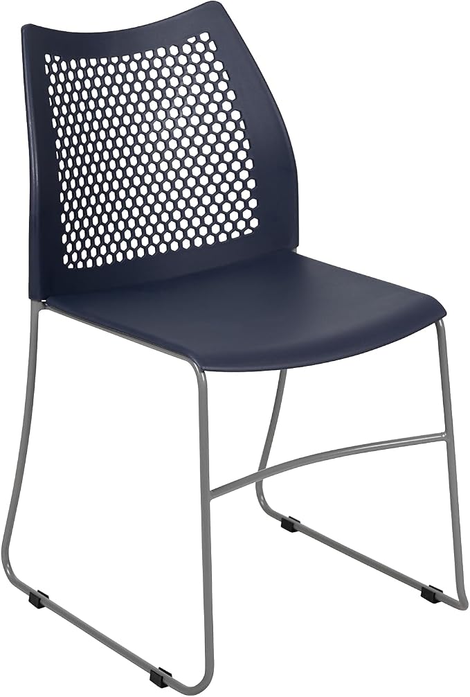 Flash Furniture HERCULES Series 661 lb. Capacity Navy Stack Chair by FlashFurniture