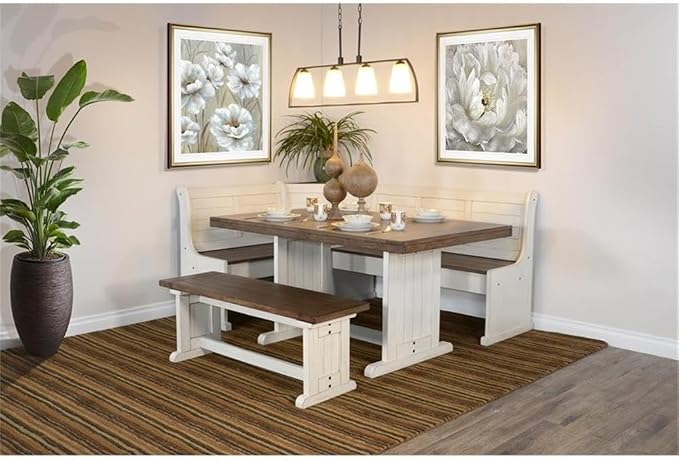 Pemberly Row Dining Set Wood, Rectangular in Off White - Image 2