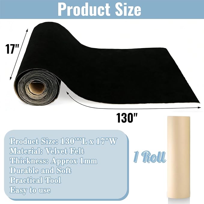 Self Adhesive Felt Fabric, DIY Velvet Fabric Peel and Stick Felt Arts Crafts - Image 2