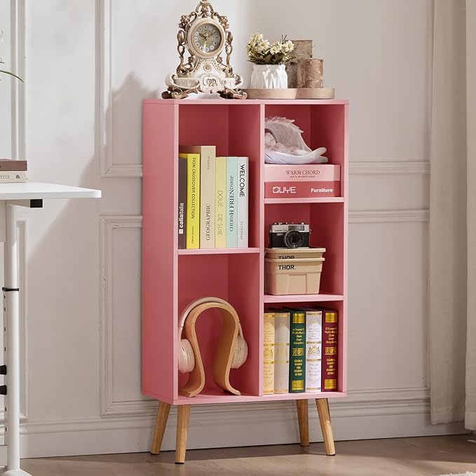 LEYAOYAO 5 Cube Bookshelf 3-Tier Bookcase - Image 3