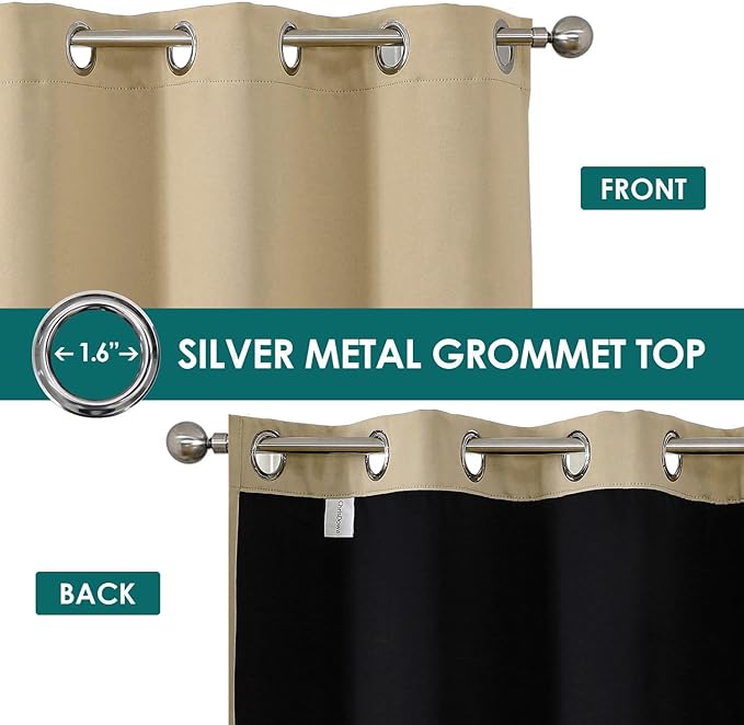 ChrisDowa 100% Blackout Curtains 90 inch Long - Image 3