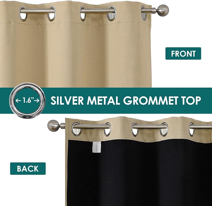 ChrisDowa 100% Blackout Curtains 84 inch Long - Image 3