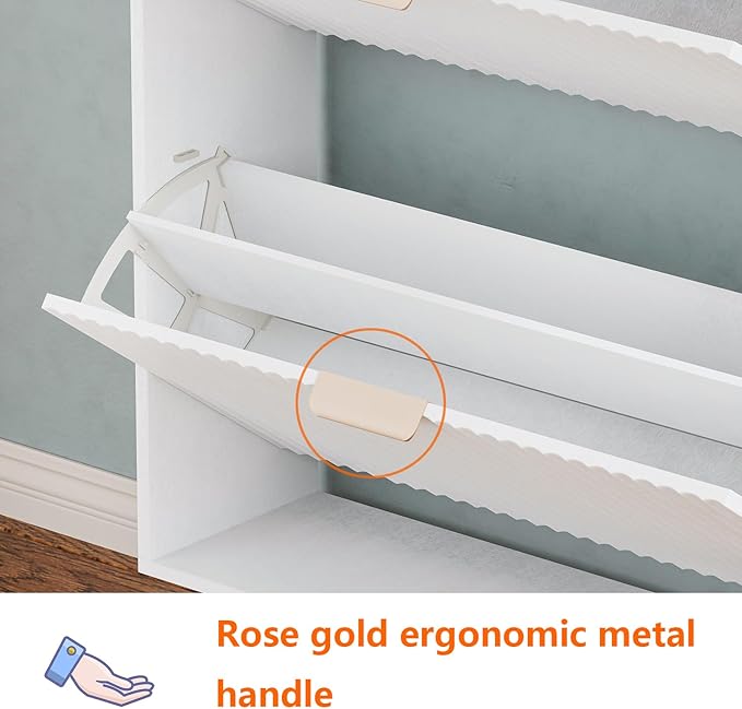 Shoe Cabinet Storage, Modern Freestanding Organizer - Image 5
