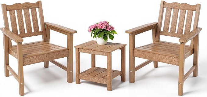 Stoog 3-Piece All-Weather Garden Chairs Set of 2 by Stoog