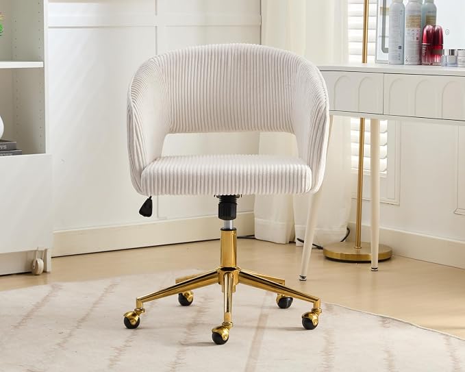KCC Home Office Chair Swivel Desk Chair Accent Armchair Upholstered Modern - Image 9