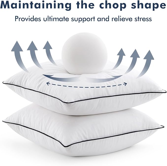 MIULEE Goose Feather Down 24x24 Pillow Insert Set of 2 - Image 6