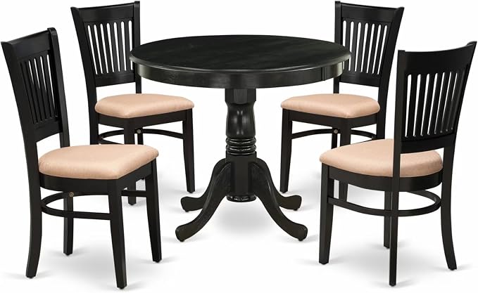 East West Furniture ANVA5-BLK-C 5 Piece Dining Room Furniture Set Includes a by EastWestFurniture