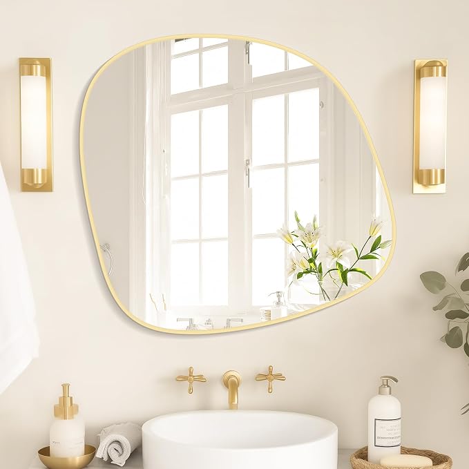 WallBeyond Asymmetrical Mirror, Irregular Wall Mirror, Wall Mirrors Decorative by WallBeyond