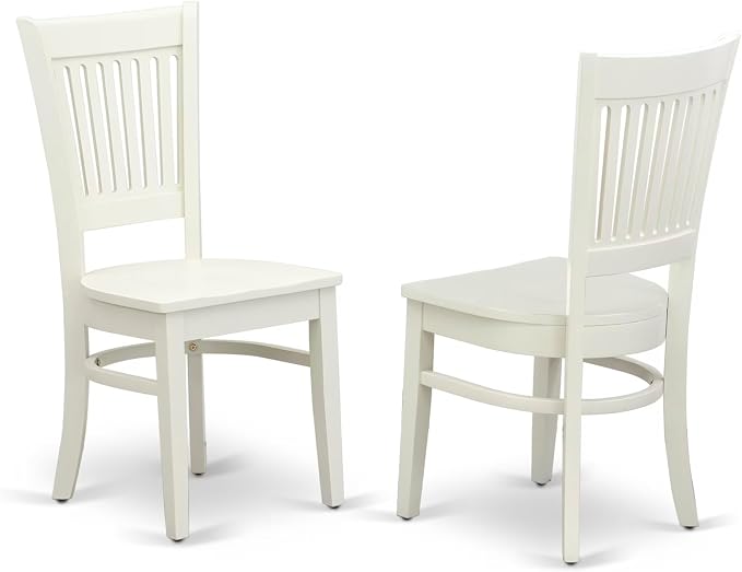 East West Furniture ANVA3-LWH-W 3 Piece Dining Room Furniture Set Contains a - Image 4