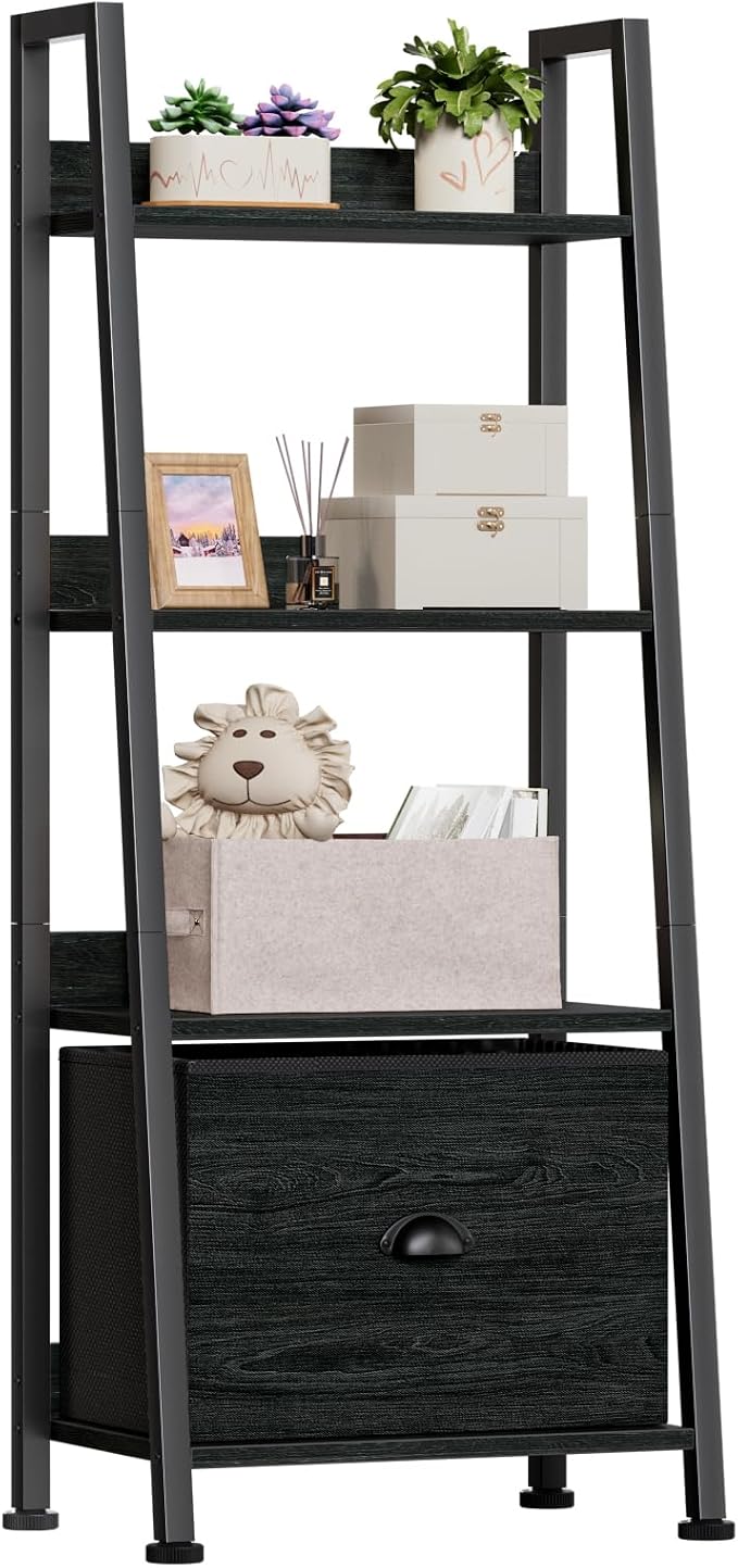 Furologee 4-Tier Ladder Shelf, Ladder Bookshelf by Furologee