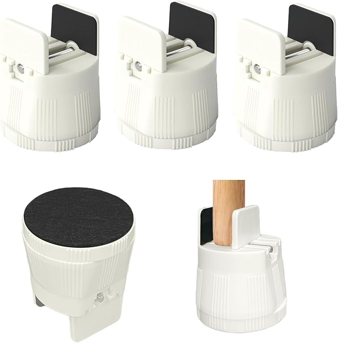 Heavy Duty Bed Risers, Furniture Height Extenders Lifts 2.36"-3.15" Storage by ZEMINIOR