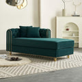 66.9" W Velvet Chaise Lounger by Unknown
