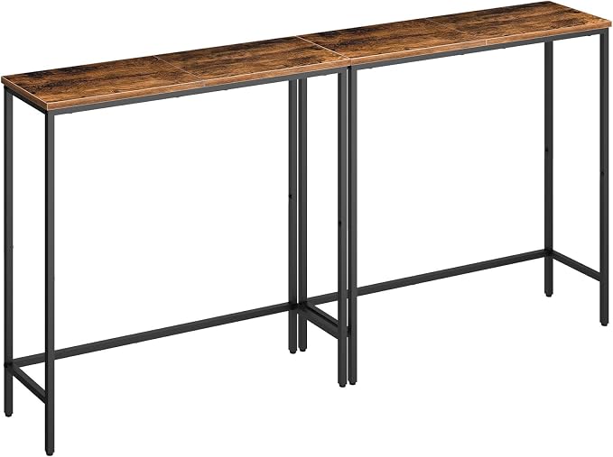 HOOBRO 2 Pack Narrow Console Table, 29.5" Small Entryway Table, Thin Long Sofa by HOOBRO