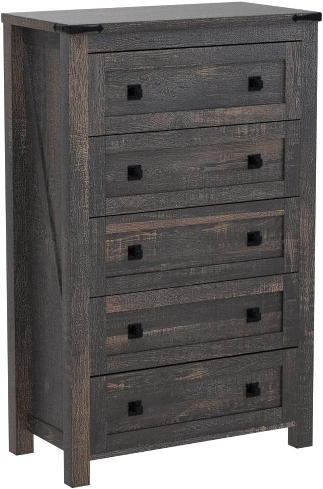 T4TREAM Farmhouse 5 Drawers Dresser Chests - Image 4