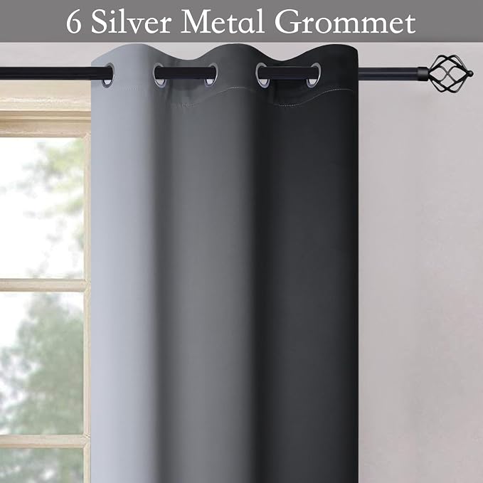 SimpleHome Ombre Room Darkening Curtains 36 inches Length - Image 4