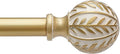 QDWIS Gold Curtain Rods for Windows 66 to 120 inch, Rustic Decorative Drapery by Unknown