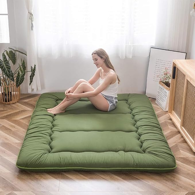 MAXYOYO Japanese Floor Mattress Futon Mattress, Thicken Sleeping Pad Foldable by MAXYOYO