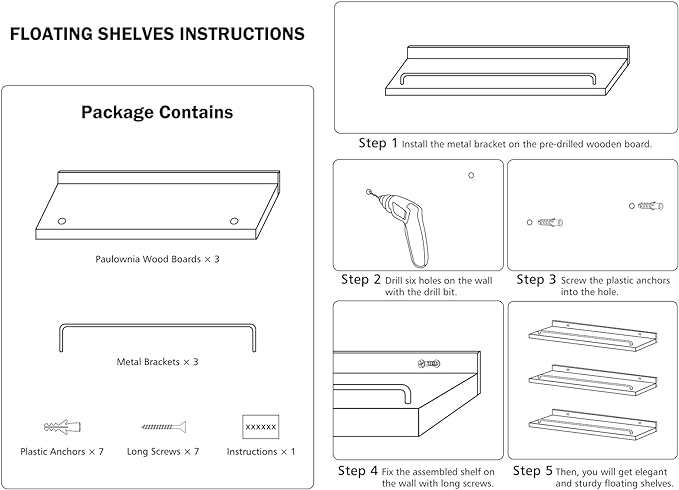 RYOFOBETTO Floating Shelves for Wall Decor, Living Room, Picture Frames - Image 7