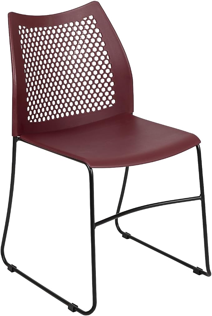 Flash Furniture HERCULES Series 661 lb. Capacity Burgundy Stack Chair by FlashFurniture