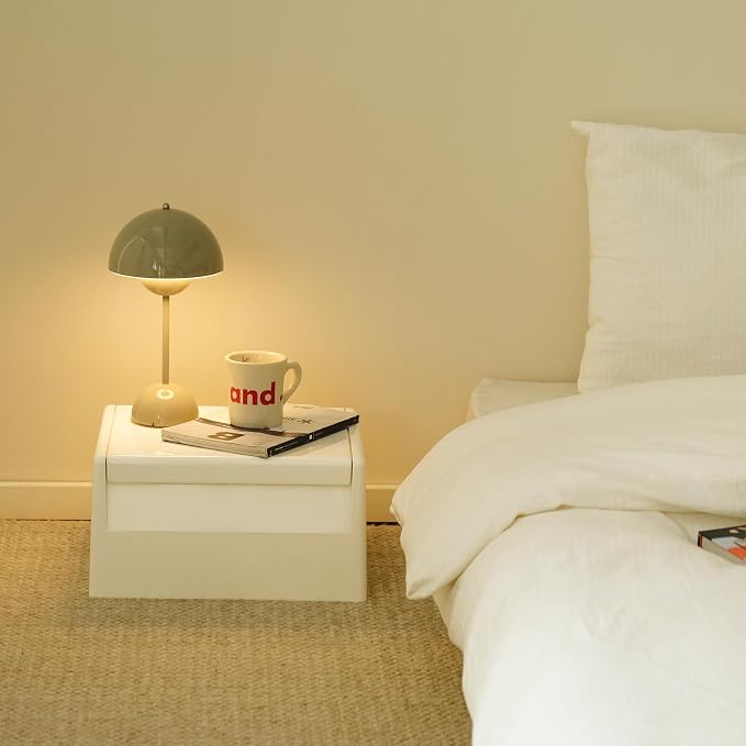 Nightstand Bedside Table with Storage Space, Dorm and Small Spaces, Easy - Image 4