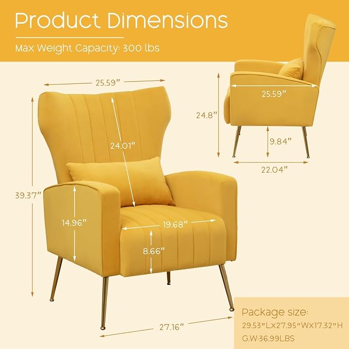 Accent Chair High Back Arm Chair - Image 2