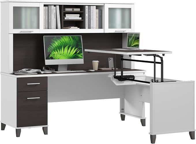 Bush Home 72-Inch L-Shaped Sit to Stand Desk by BushHome