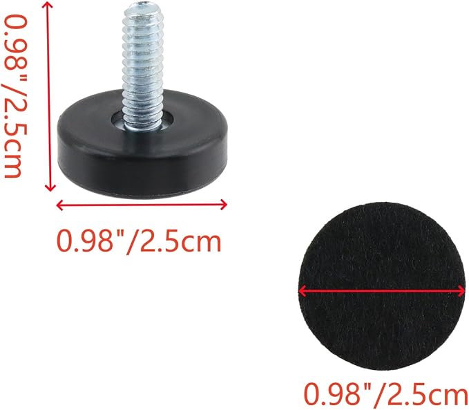 KUMGROT 1/4 Inch Furniture Leg Risers, Table Leg ExtendersWith Black Felt Pads - Image 2