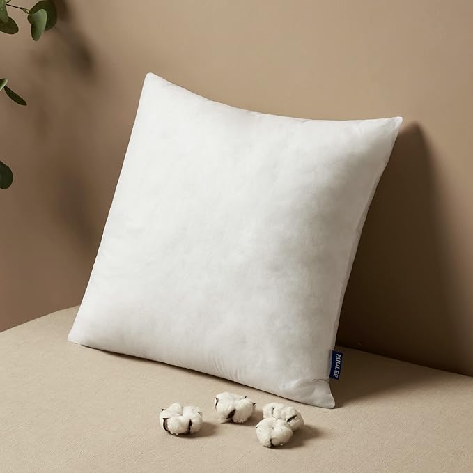 MIULEE Pillow Insert 12x12 Inch, Decorative Square Throw Pillow Inserts by MIULEE