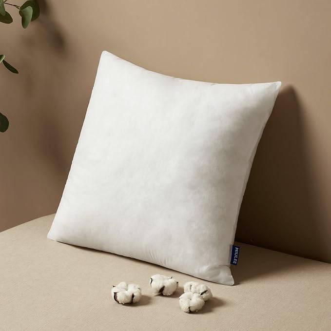 MIULEE Pillow Insert 17x17 Inch, Decorative Square Throw Pillow Inserts by MIULEE