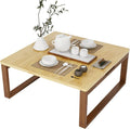 soges Small Foldable Coffee Table, Wooden Low Table by soges