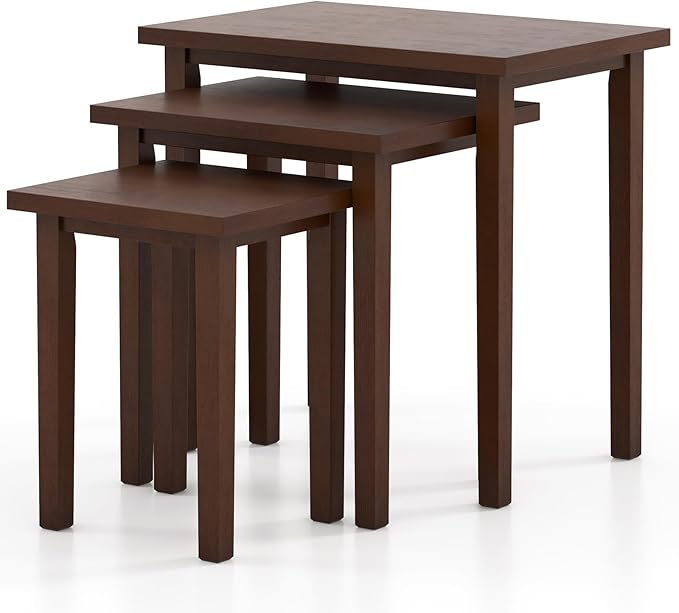 Giantex Nesting Tables Set of 3, Farmhouse Stacking Side Table by Giantex