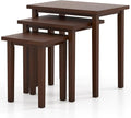 Giantex Nesting Tables Set of 3, Farmhouse Stacking Side Table by Giantex