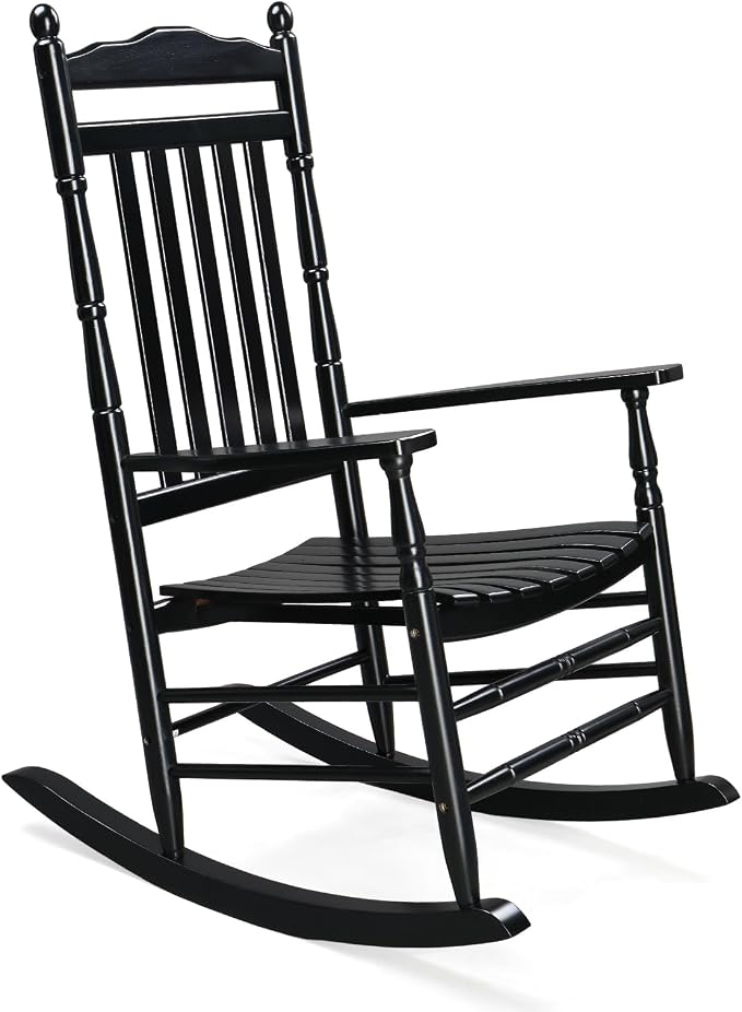 VINGLI Wooden Rocking Chair Outdoor, Patio Rockers by VINGLI