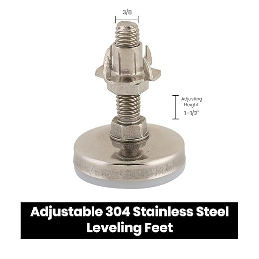 Stainless Steel Outdoor Leveler Kit- 3/8-16 Leg Levelers - Image 6