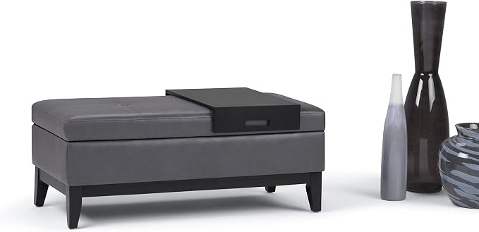 SIMPLIHOME Oregon Storage Ottoman Bench - Image 4