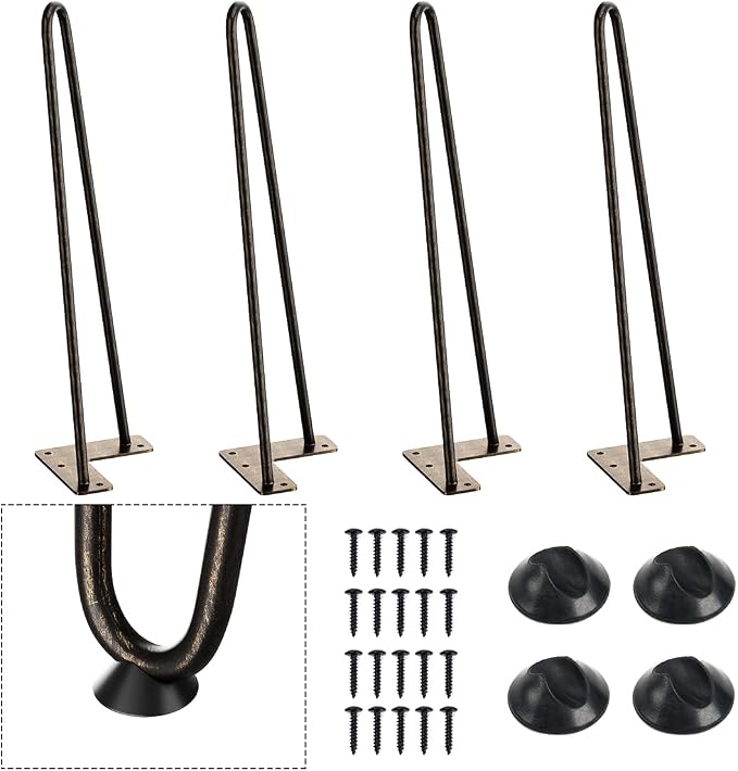 SMARTSTANDARD 16 Inch Heavy Duty Hairpin Furniture Legs, Metal Home DIY Projects by SMARTSTANDARD
