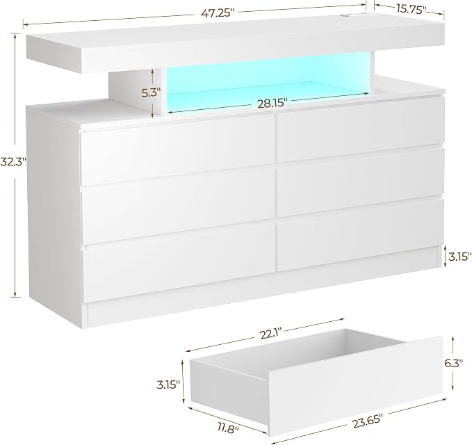 BEWISHOME White Dresser for Bedroom - Image 2