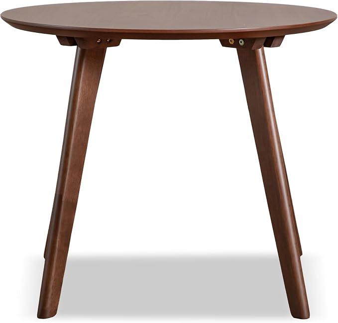 Furniture of America Callum Mid-Century Modern Solid Wood 2 Piece Brown Round - Image 14